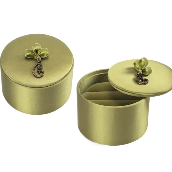 Green Wooden Ring & Jewelry Boxes