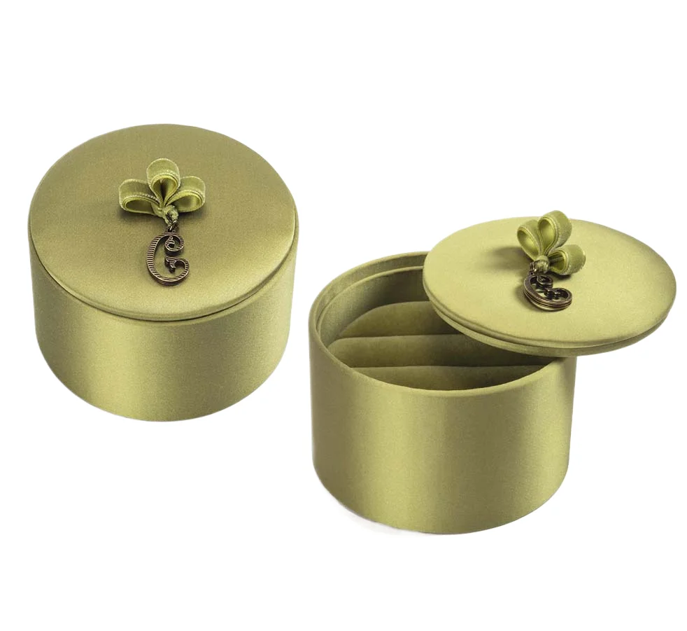 Green Wooden Ring & Jewelry Boxes