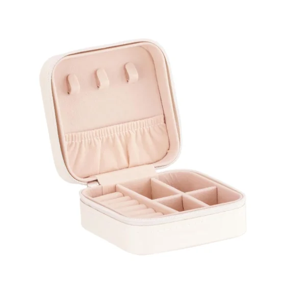 Leather Jewelry Box — with zippered, travel-ready