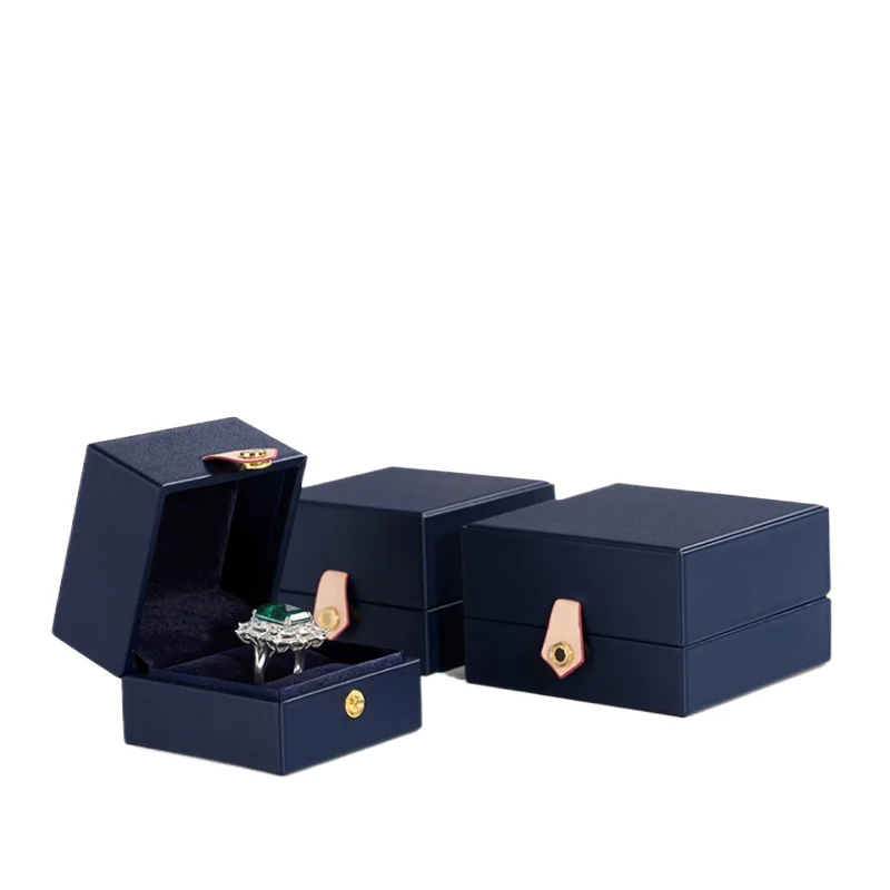 Navy Blue Ring & Jewelry Box