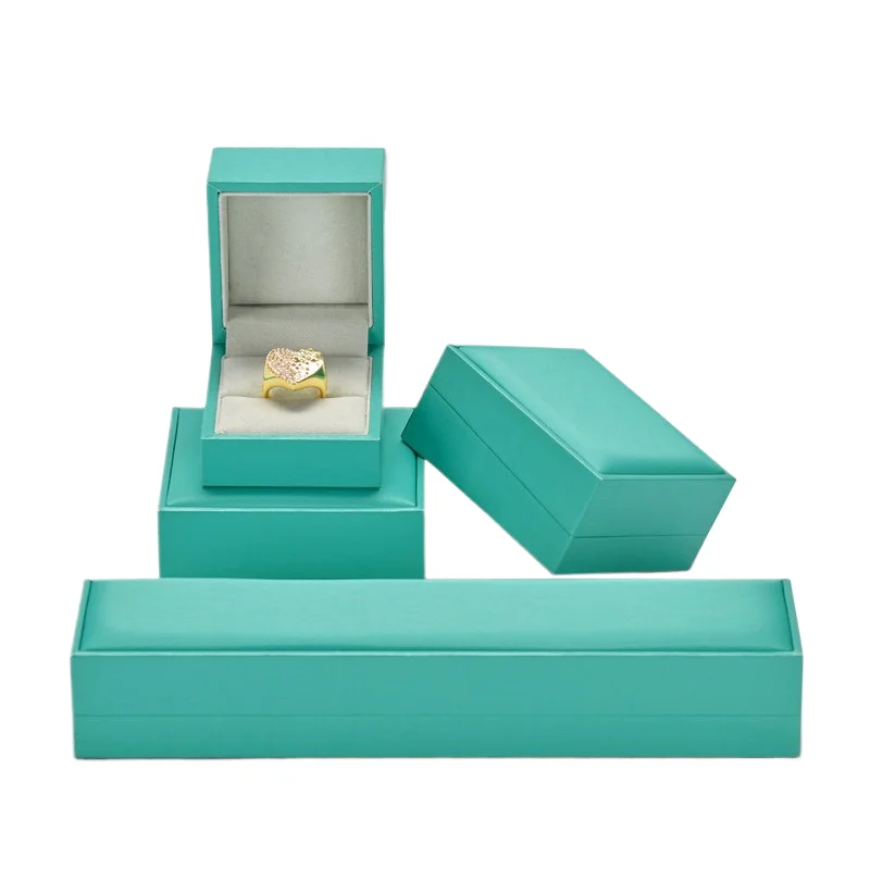 Blue Large Leather Jewelry Box