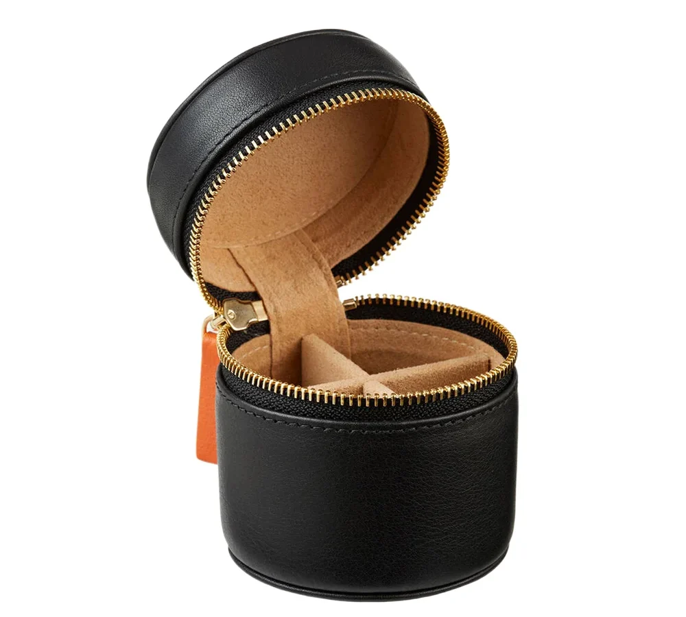 customized-logo-portable-round-pu-leather-watch-storage-case-4
