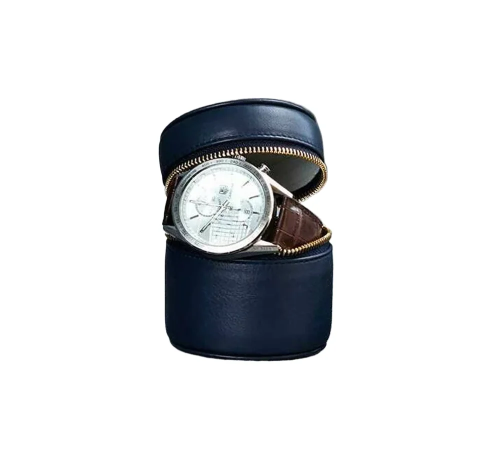 customized-logo-portable-round-pu-leather-watch-storage-case-5