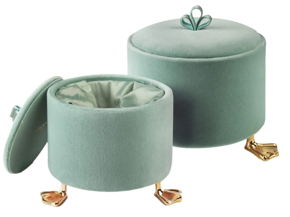 gold-duck-feet-luxury-home-jewelry-box-organizer-pink-vintag-2