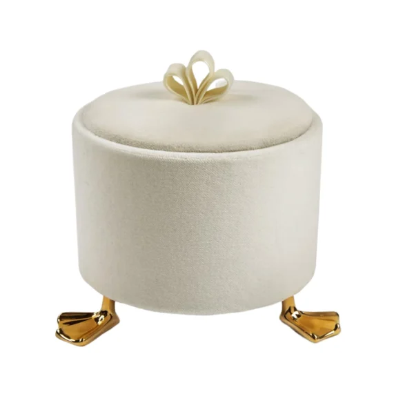 gold-duck-feet-luxury-home-jewelry-box-organizer-pink-vintag-3
