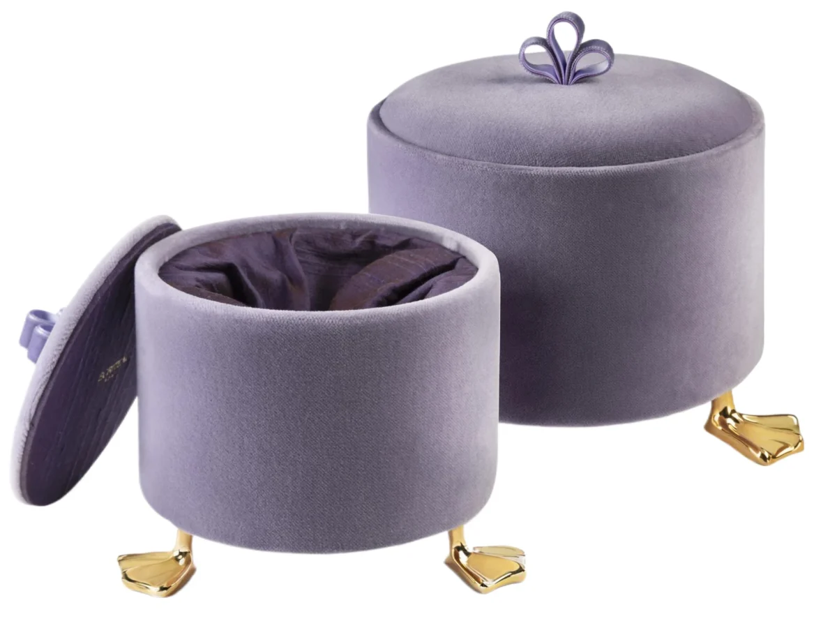 gold-duck-feet-luxury-home-jewelry-box-organizer-pink-vintag-4