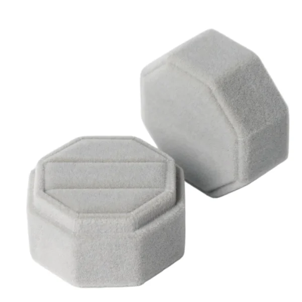 gray-hexagonal-velvet-ring-box-double-slot-5