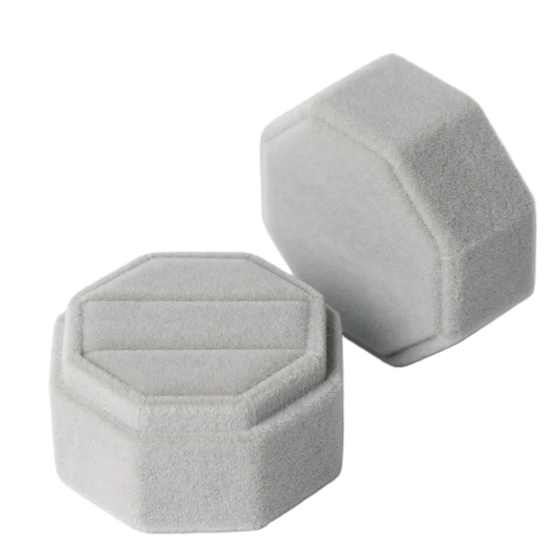 gray-hexagonal-velvet-ring-box-double-slot-5