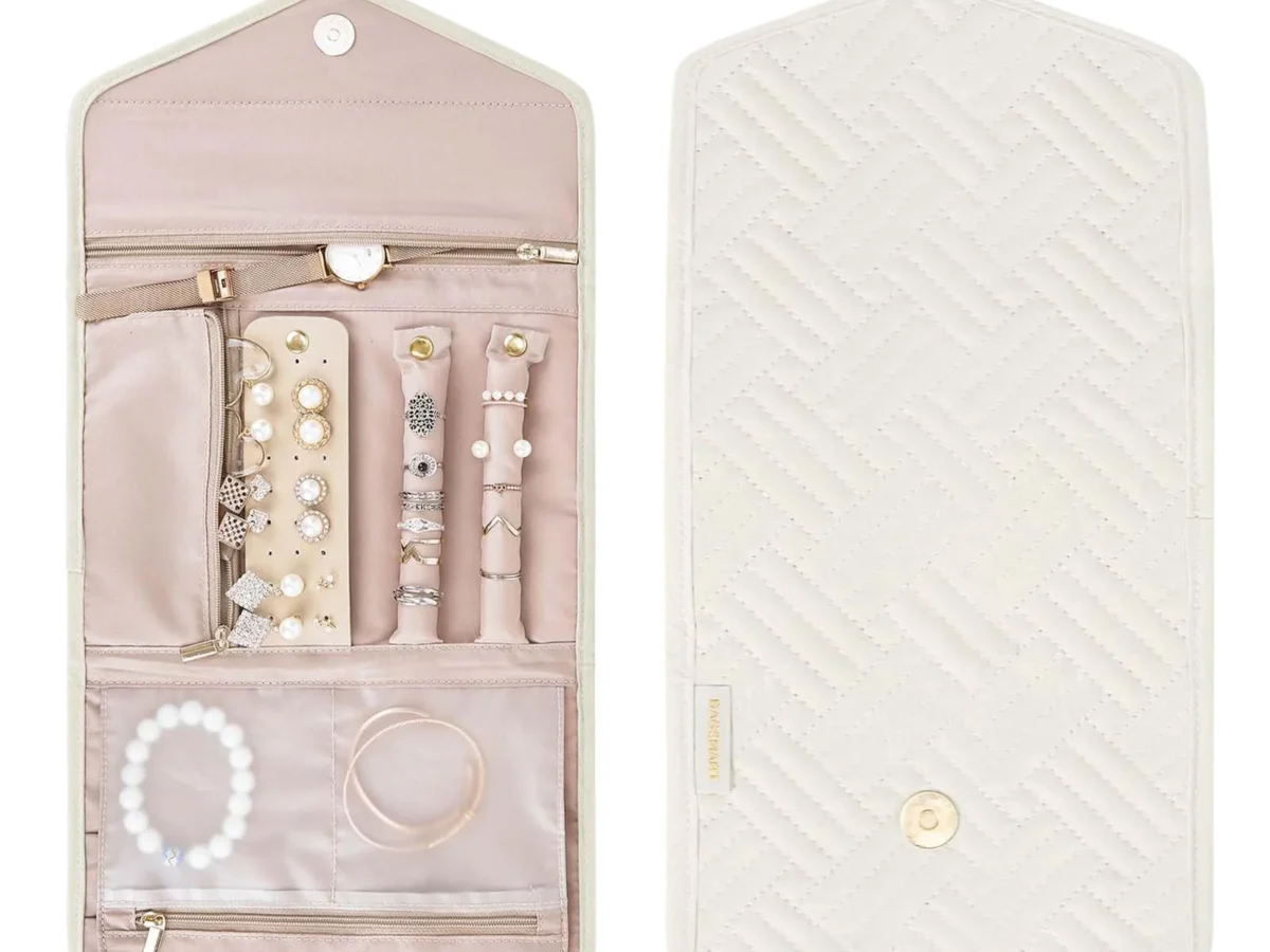 Purple Velvet Jewelry Box — travel-ready