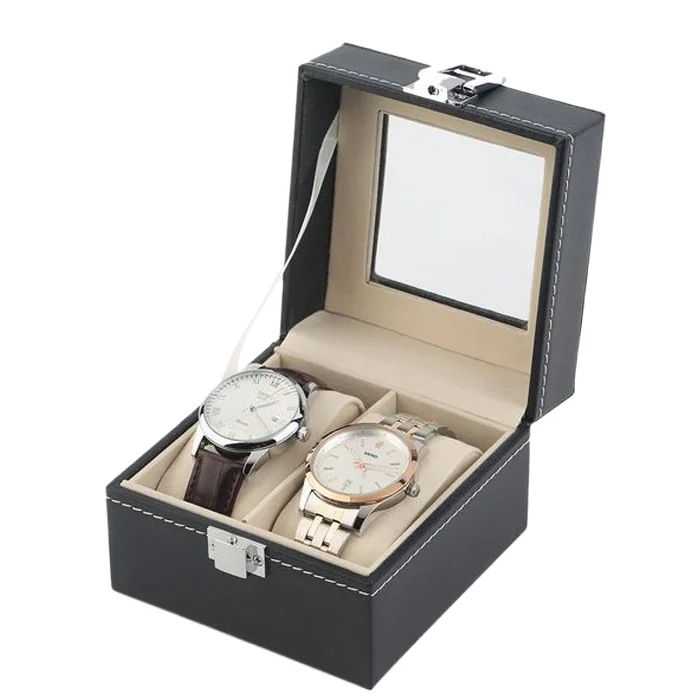 Luxury Storage Box Jewelry Leather — 2-slot