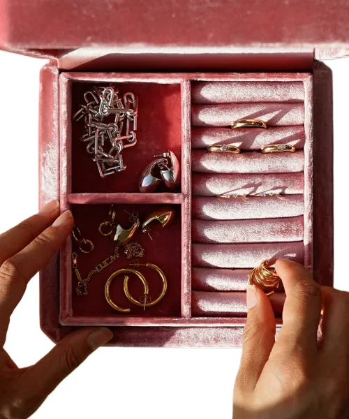 pink-velvet-satin-jewelry-organizer-earring-display-box-soft-2