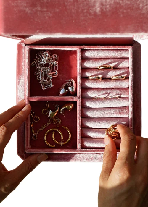 pink-velvet-satin-jewelry-organizer-earring-display-box-soft-2