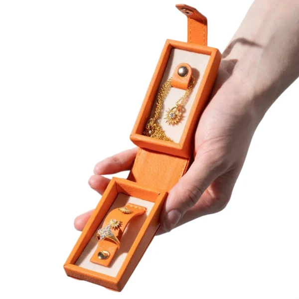 Velvet Lined Bracelet & Jewelry Boxes — with snap closure, travel-ready