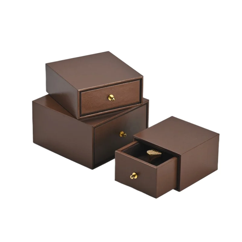 Brown Jewelry Box — with drawer style
