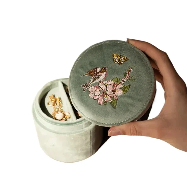Vintage Fabric Jewelry Box