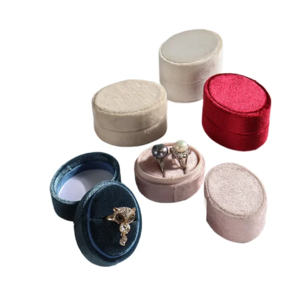 wholesale-jewellery-oval-ring-cases-green-velvet-custom-oem-5