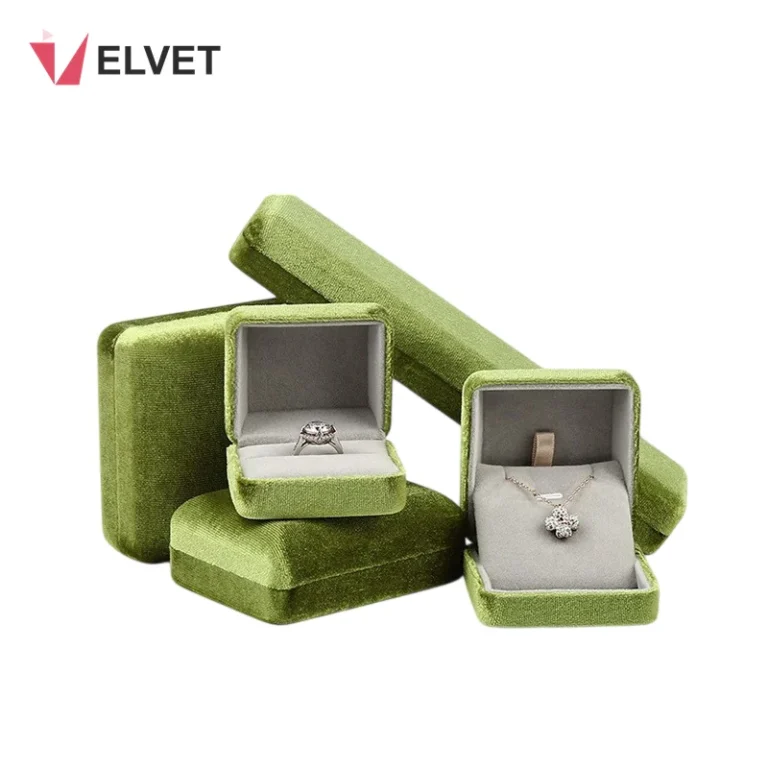 Green Corduroy Jewelry Box