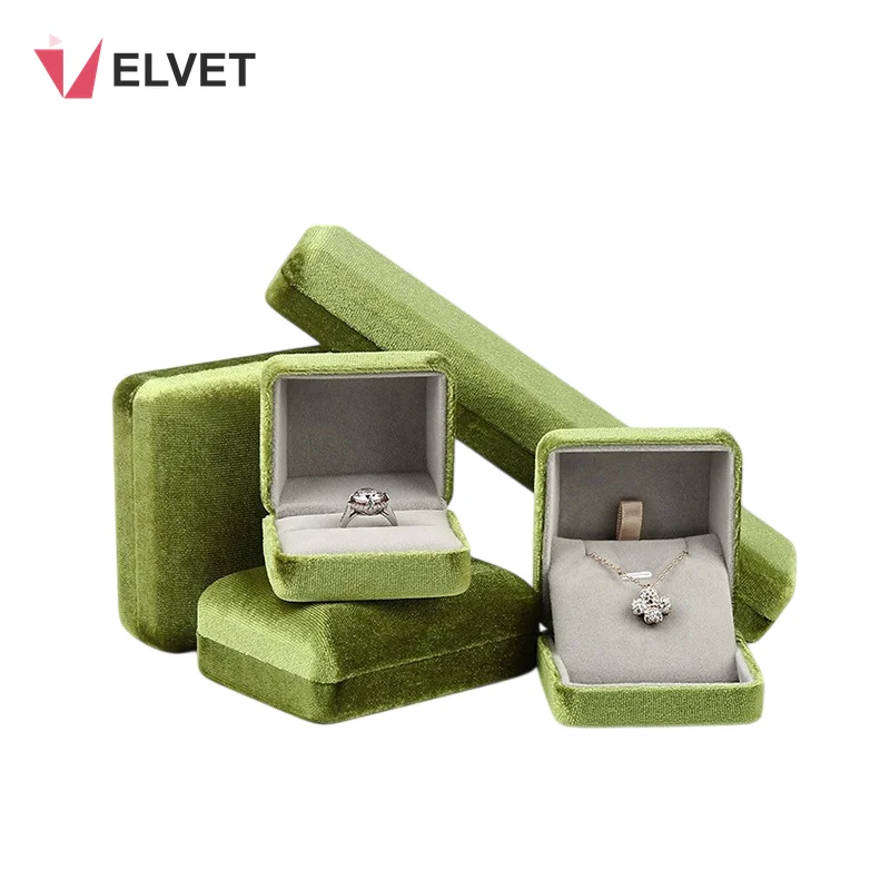 Green Corduroy Jewelry Box