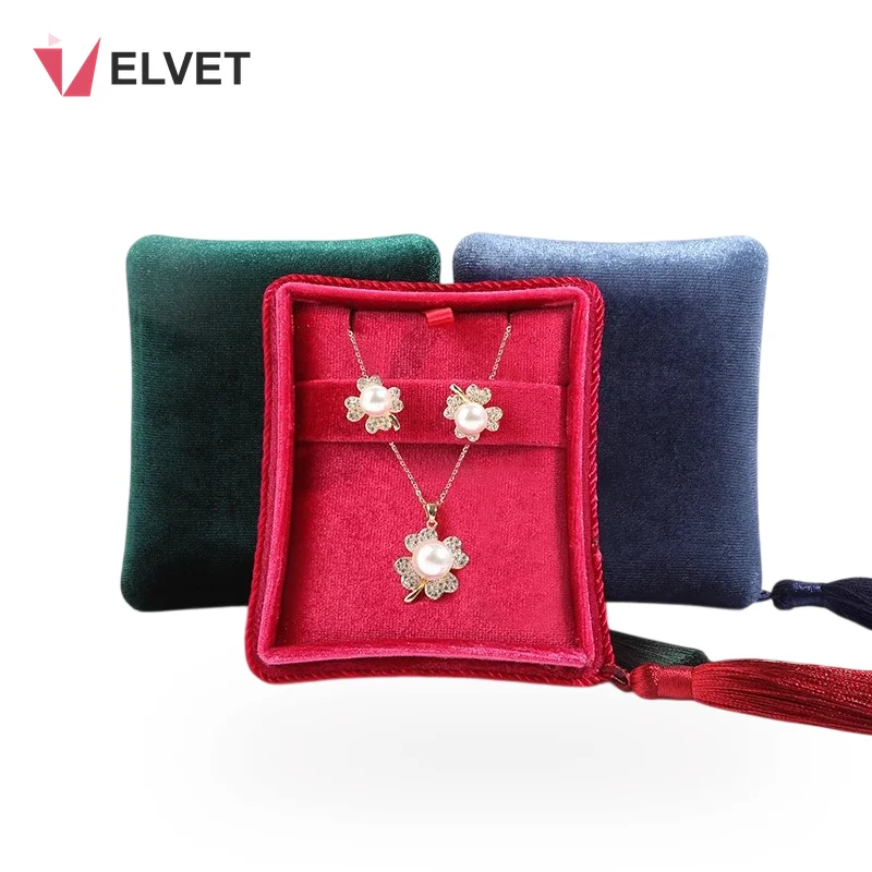Korean Velvet Tassel Jewelry Box
