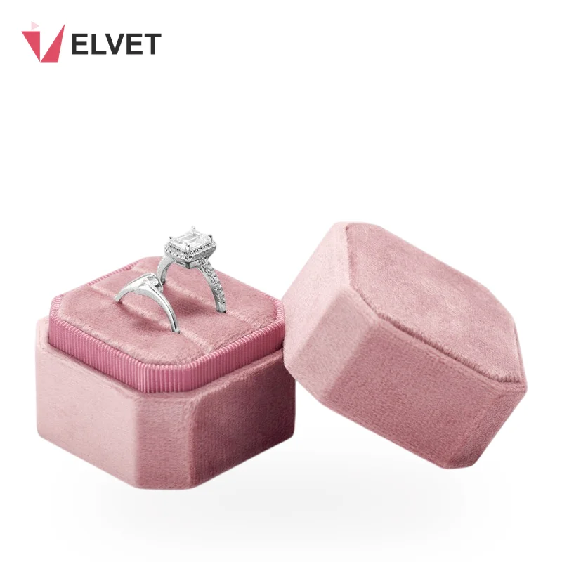 Octagonal Velvet Ring Box