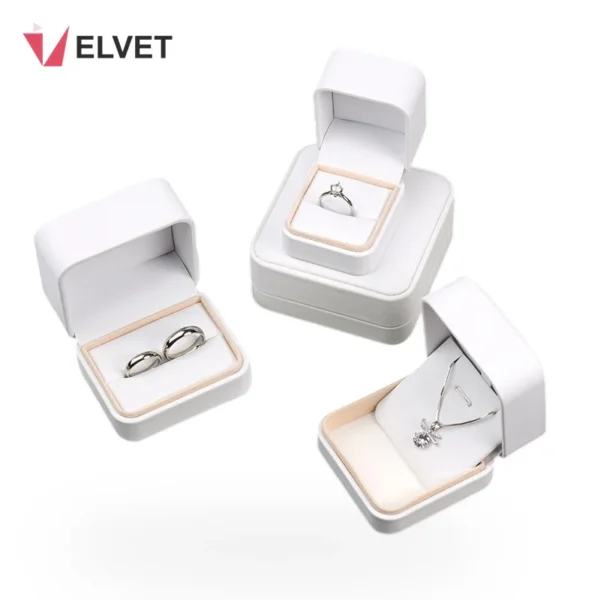 Rounded PU Leather Jewelry Box