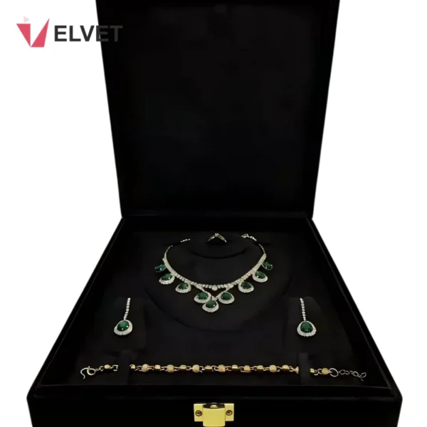 high-end-microfiber-jewelry-box-diamond-necklace-set-5